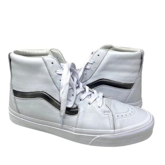 VANS Sk8-Hi XL Shoes Big Mood Leather White Men's Size Skate Casual VN0A5KRYWHT - Picture 2 of 12